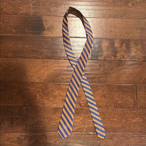 Silk Orange and Blue Striped Tie Gators
